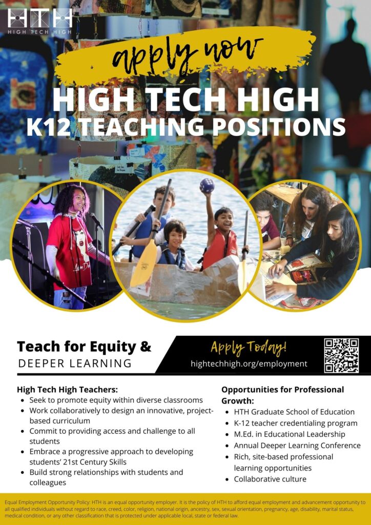 Join Our Team High Tech High