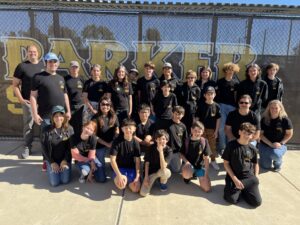 Students on the robotics team at High Tech Middle Mesa pose for a group photo. 