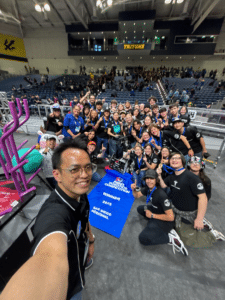 The HTH Robotics team poses for a group photo after winning regionals.